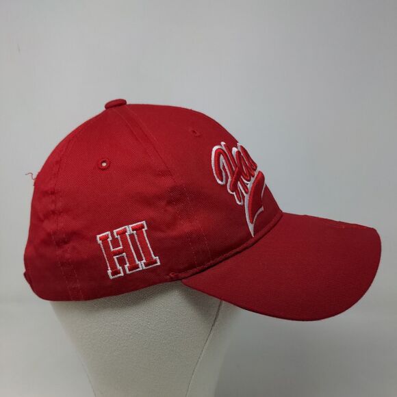 Chelona Men's Strapback Hat Red Embroidered Hawaii 100% Cotton - Picture 4 of 9